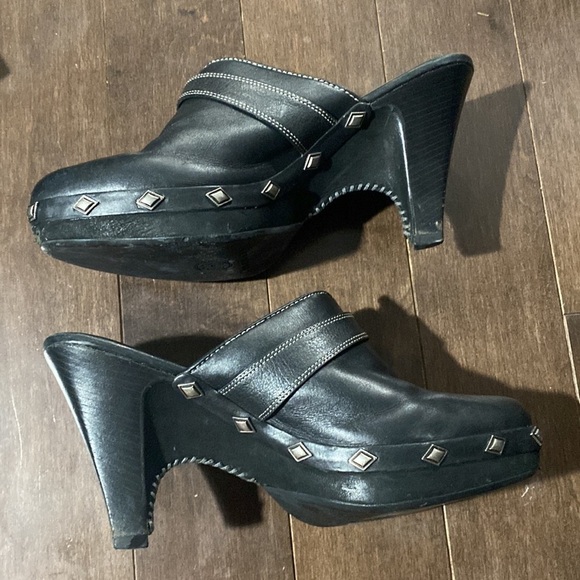 COLE Haan Tovah Studded Heeled Mules Clogs size 8 - Picture 4 of 7